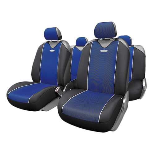 Комплект чехлов-маек Autoprofi Carbon Plus CRB-902P BK/BL в Башнефть