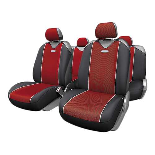 Комплект чехлов-маек Autoprofi Carbon Plus CRB-902P BK/RD в Башнефть
