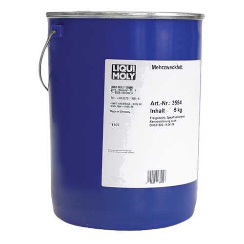 Литиевая смазка LIQUI MOLY Mehrzweckfett 5кг 5000мл 3554 в Башнефть