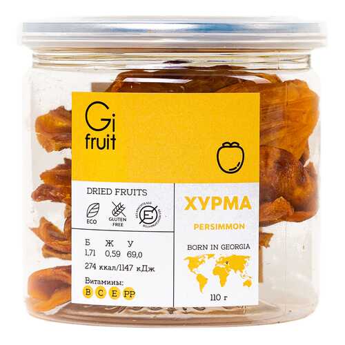Сушеная хурма GIFRUIT 110 г в Башнефть