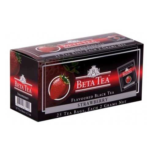 Чай черный в пакетиках для чашки Beta Tea клубника 25*2 г в Башнефть