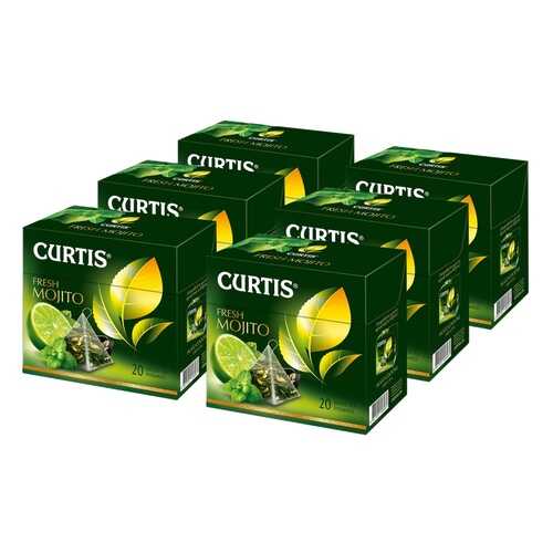 Чай Curtis Fresh Mojito, зелёный с добавками, 20 пирамидок х 6 упаковок в Башнефть