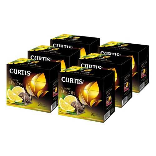 Чай Curtis Sunny Lemon, чёрный с добавками, 20 пирамидок х 6 упаковок в Башнефть
