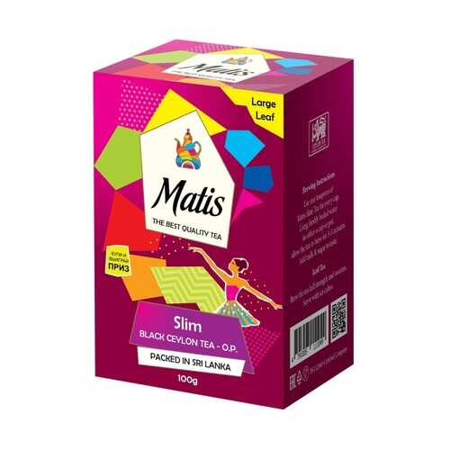 Чай Matis Slim черный с добавками 100 г в Башнефть