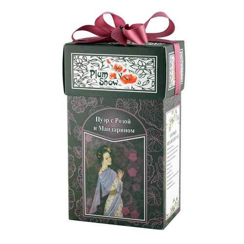 Чай Plum Snow Чёрный чай Пуэр с Розой и Мандарином, чёрный листовой, 100 гр в Башнефть