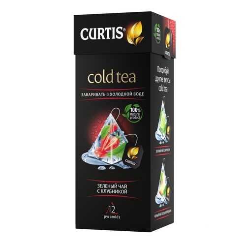 Чай Tea.ru Curtis Cold Tea. Зеленый чай с клубникой, чёрный с добавками, 12 пирамидок в Башнефть