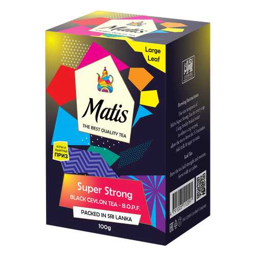 Чай весовой черный Матис Super Strong B.O.P.F. 100 г в Башнефть