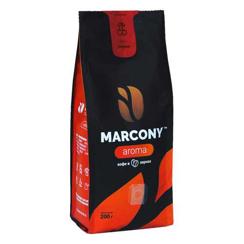 Кофе Marcony AROMA со вкусом вишни в зёрнах 200 г в Башнефть
