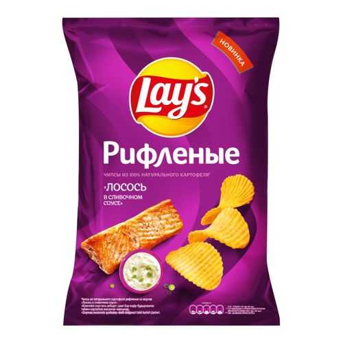 Чипсы Lays рифленые из натурального картофеля лосось в сливочном соусе 150 г в Башнефть