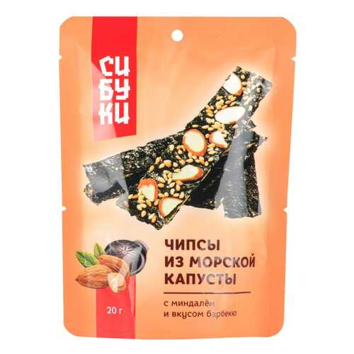 Чипсы Сибуки из морской капусты с миндалем и вкусом барбекю 25 г в Башнефть