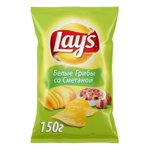Картофельные чипсы Lays грибы со сметаной 150 г в Башнефть
