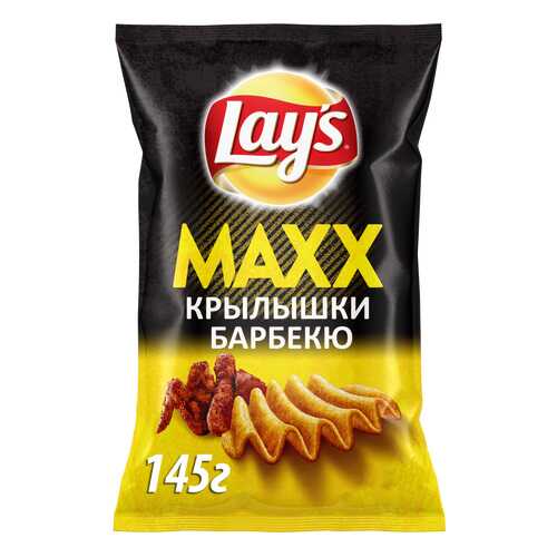 Картофельные чипсы Lays maxx куриные крылышки барбекю 145 г в Башнефть