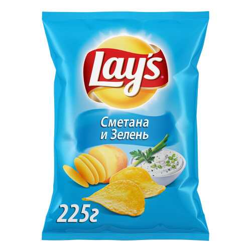 Картофельные чипсы Lays сметана и зелень 225 г в Башнефть