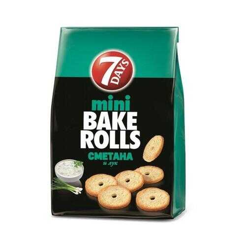 Сухарики 7 Days мини Bake rolls с приправой сметана и лук 10*80 г в Башнефть