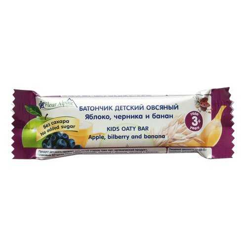 Батончик детский Fleur alpine овсяный с яблоком, черникой и бананом с 3-х лет 23 г в Башнефть