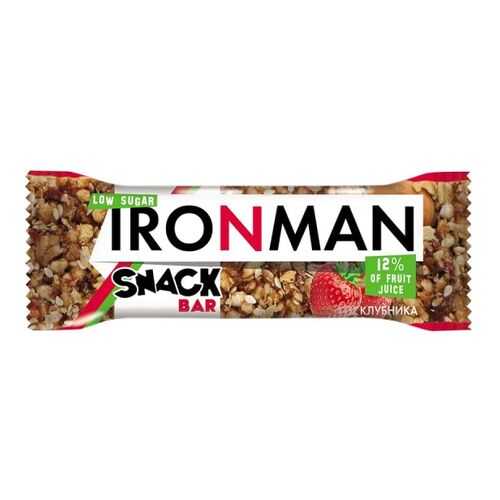 Батончик Snack Bar Ironman клубника и темная глазурь без сахара 40 г в Башнефть