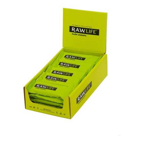 Орехово-фруктовый батончик R.A.W. LIFE «Лайм-Имбирь» (20 шт. в уп.) в Башнефть