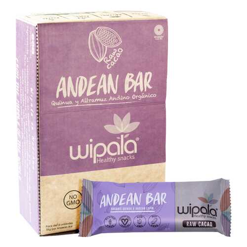 Злаковые батончики Wipala Snacks какао-киноа 16 шт по 35 г в Башнефть