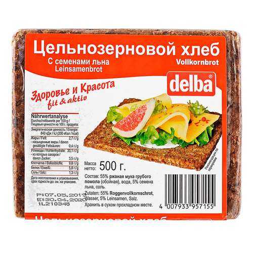 Фитнес-хлеб Delba с семенами льна, 500 гр. в Башнефть