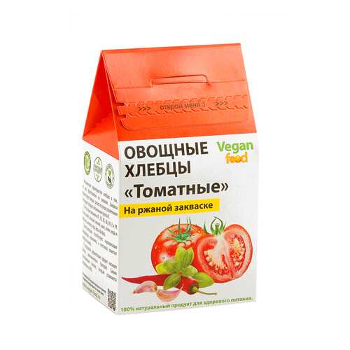 Хлебцы Vegan-food овощные на закваске томатные 100 г в Башнефть