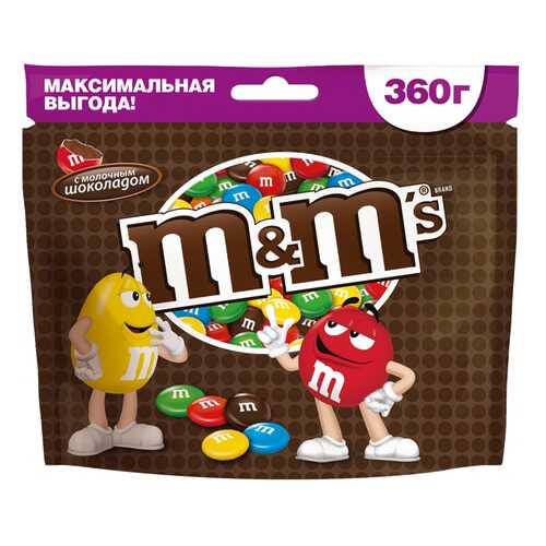 Драже M&Ms с молочным шоколадом 360 г в Башнефть