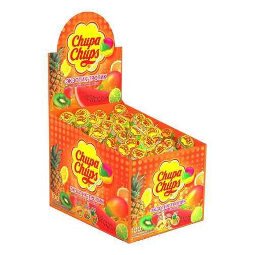 Карамель Chupa Chups экзотик-тропик ассорти 12 г 100 штук в Башнефть