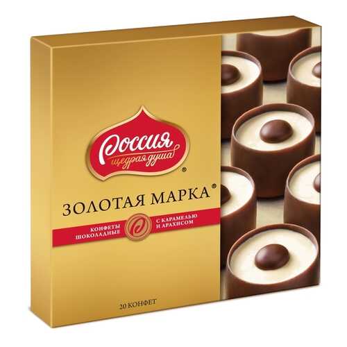 Конфеты шоколадные Золотая Марка с карамелью и арахисом 184 г в Башнефть