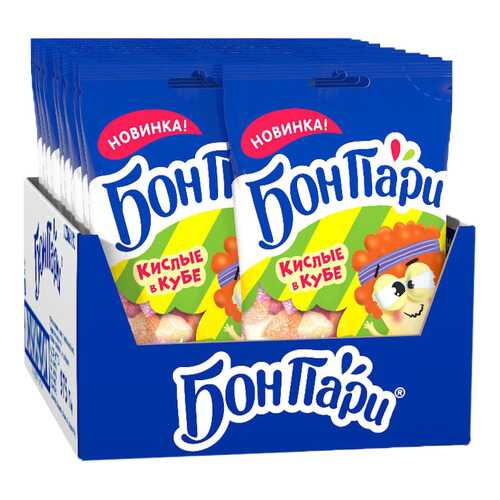 Суфле Бон Пари кислые в кубе со вкусом фруктов 15 шт по 65 г в Башнефть