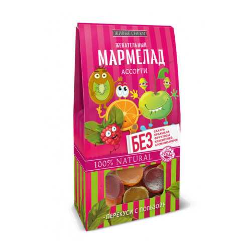 Мармелад Живые снеки Ассорти, 70г. в Башнефть