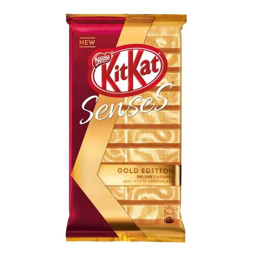 Карамельный белый и молочный шоколад KitKat Senses Gold Edition Deluxe Caramel 112 г в Башнефть