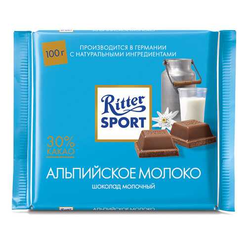 Шоколад молочный Ritter Sport с альпийским молоком и начинкой из шоколадного мусса 100 г в Башнефть