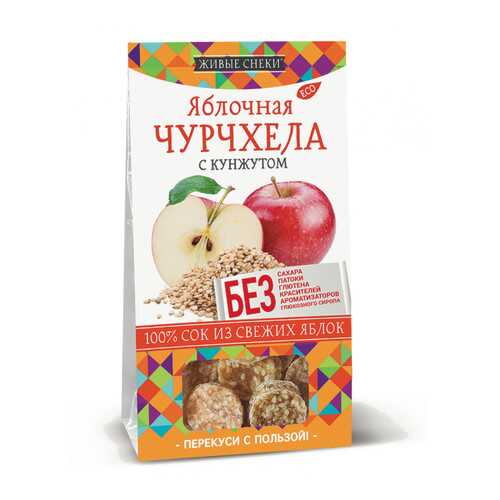 Чурчхела яблочная Живые снеки с кунжутом 4*90 г в Башнефть