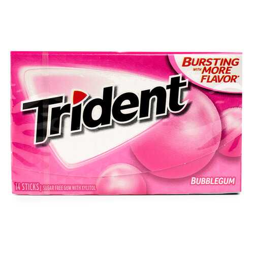 Жевательная резинка TRIDENT Bubblegum, 18 пластинок США в Башнефть
