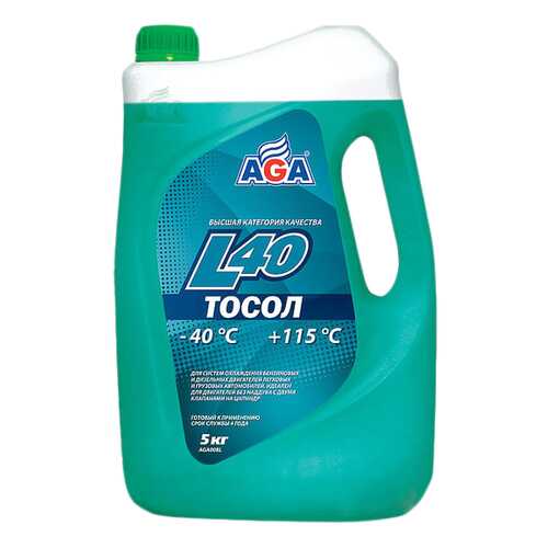 Тосол AGA G11 зеленый готовый антифриз 5л в Башнефть