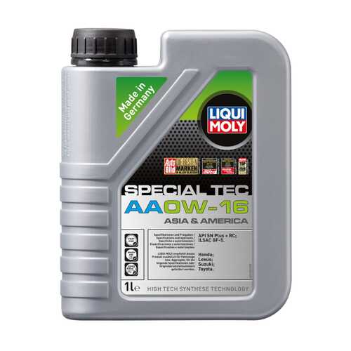 21326 LiquiMoly НС-синт. мот.масло Special Tec AA 0W-16 SN Plus + RC GF-5 (1л) в Башнефть