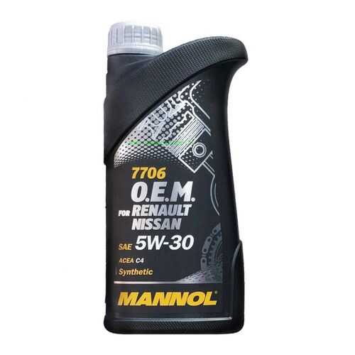 7706 MANNOL O.E.M. for RENAULT NISSAN 5W-30 1 л. Синтетическое моторное масло 5W30 в Башнефть