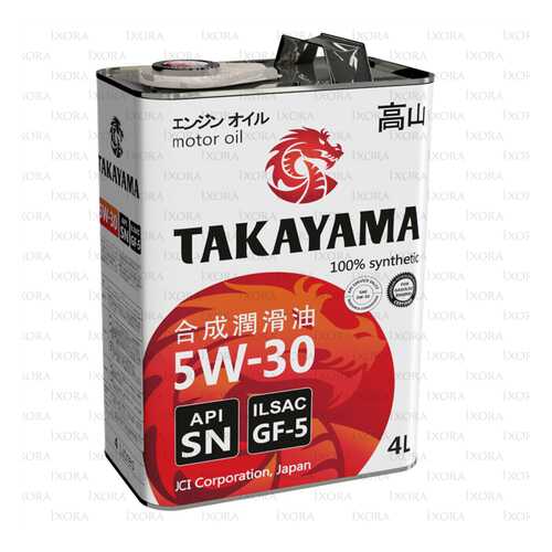 Масло Моторное Синтетическое 5w-30 Ilsac Gf-5, Api Sn 4л TAKAYAMA арт. 605043 в Башнефть