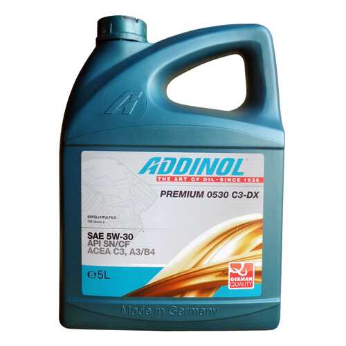 Моторное масло Addinol Premium 0530 C3-DX 5W-30 5л в Башнефть