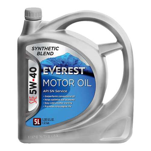 Моторное масло Everest Synthetic Blend 5W-40 5л в Башнефть