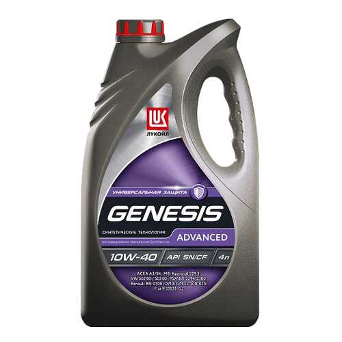 Моторное масло Lukoil Genesis Advanced 10W-40 4л в Башнефть