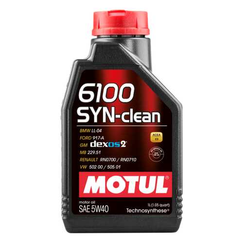 Моторное масло Motul 6100 SYN-clean 5W-40 1л в Башнефть