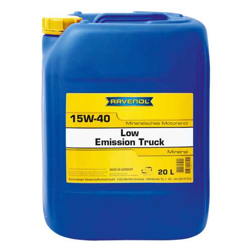 Моторное масло Ravenol Low Emission Truck SAE 15W-40 20л в Башнефть