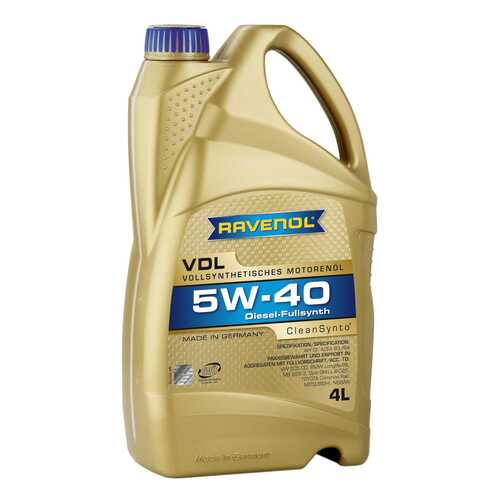 Моторное масло Ravenol VDL SAE 5W-40 4л в Башнефть