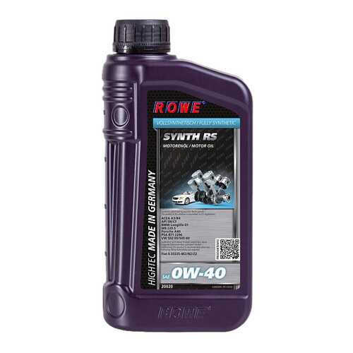 Моторное масло Rowe Hightec Synt RS 0W-40 1л в Башнефть