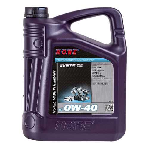 Моторное масло Rowe Hightec Synt RS SAE 0W-40 5л в Башнефть