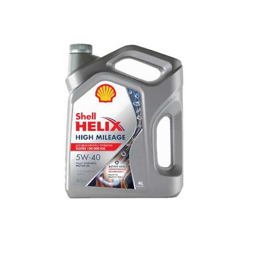 Моторное масло Shell Helix High Mileage 5W-40 4л в Башнефть