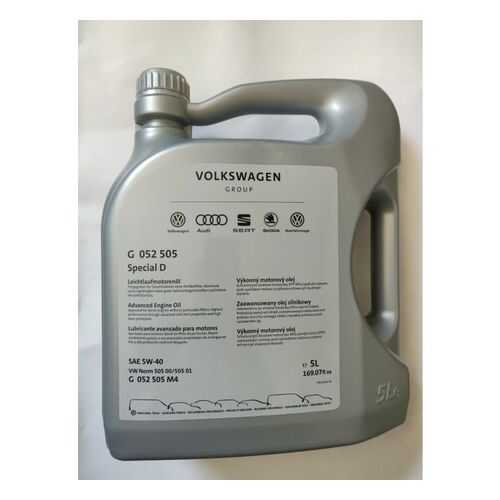 Моторное масло VAG Special D 5W-40 5л в Башнефть