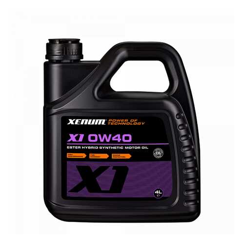 Синтетическое моторное масло с эстерами(10%) XENUM X1 0w40, ACEA C3, 4л. в Башнефть