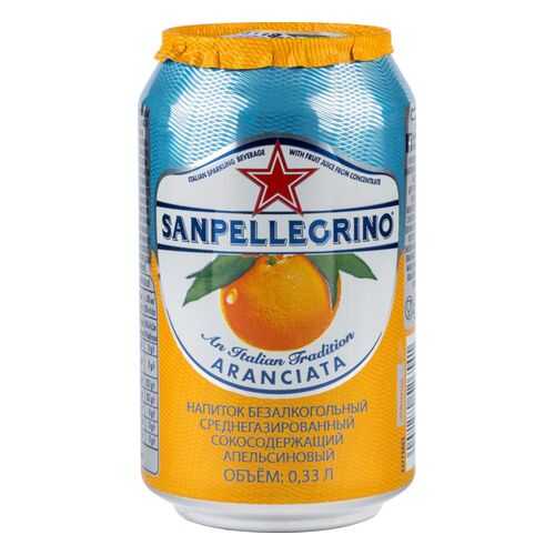 Напиток Sanpellegrino апельсиновый среднегазированный жестяная банка 0.33 л в Башнефть