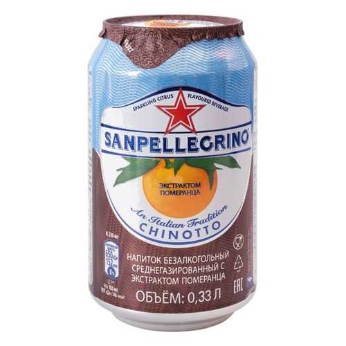Напиток среднегазированный Sanpellegrino с экстрактом померанца жестяная банка 0.33 л в Башнефть